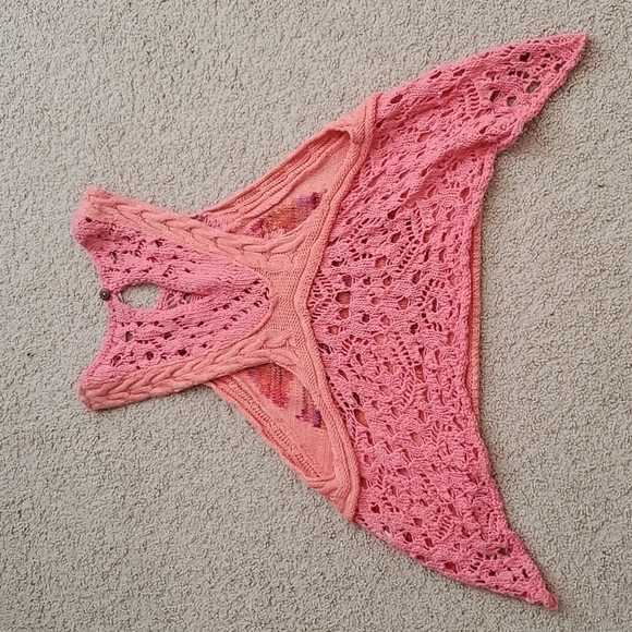 Free people Luau Crochet Tank boho knit  top - Picture 7 of 8